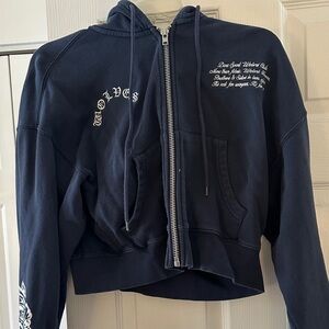 Darc Sport Blue Cropped Hoodie